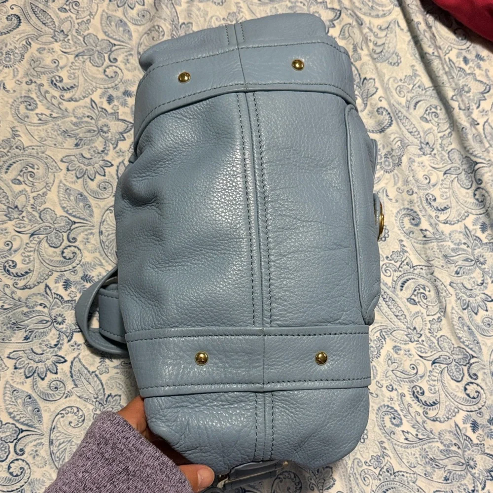 Michael Kors Light Blue Leather Shoulder Bag - Picture 5 of 11